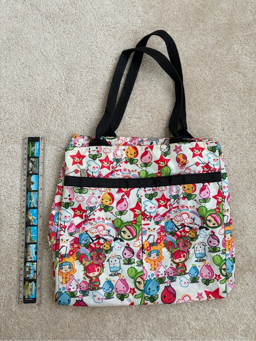 Colorful Character Print Tote Bag - Picture 2 of 7
